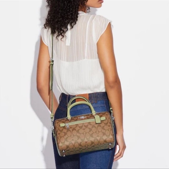 Coach Rowan Satchel In Signature Canvas SV/Khaki/Pale Lime
NWT - Picture 2 of 16